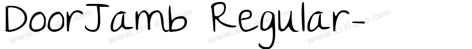 DoorJamb Regular字体转换